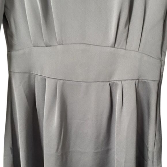 Giuliva Heritage XH&M dusky Blue Satin Crepe Long Sleeves Dress S - Picture 2 of 14